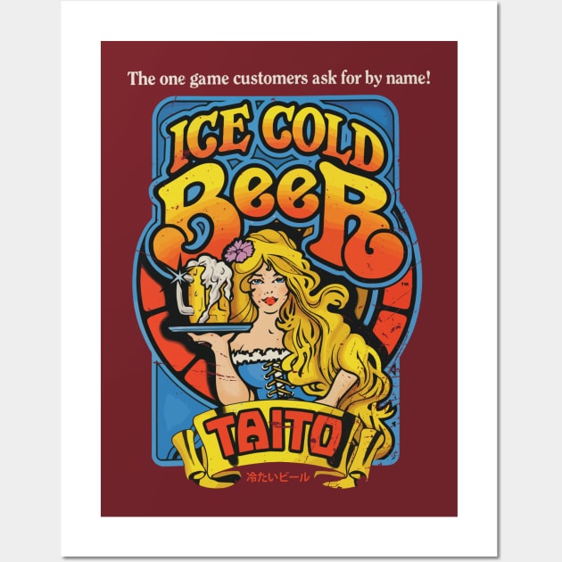 Ice Cold Beer Wall Art by Slippytee